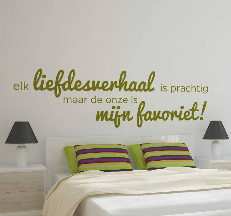 Tekststicker Liefdesverhaal - TenStickers