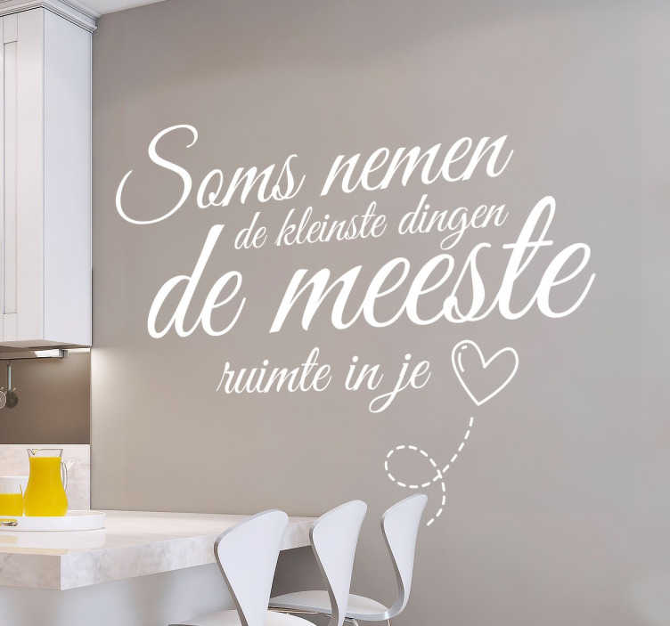 Tekststicker Kleine Dingen in je Hart - TenStickers