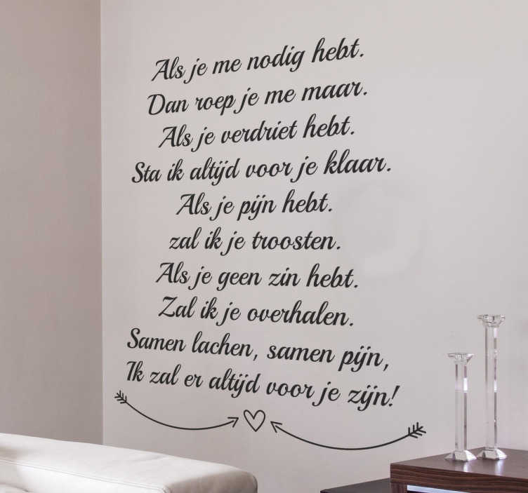 Vriendschap Tekststicker - TenStickers