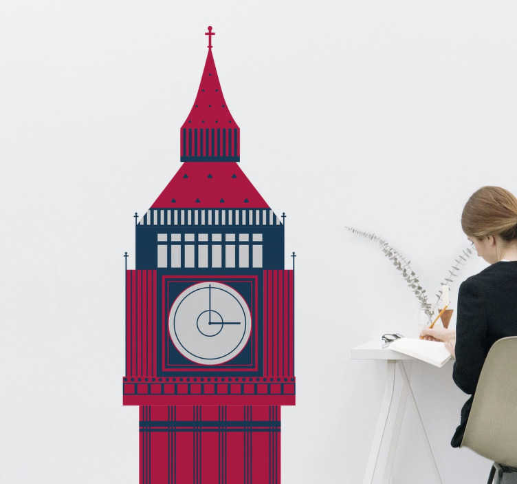 Sticker Drapeau anglais big ben verticale 