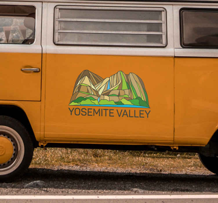 Yosemite decal vintage campervan sticker - TenStickers