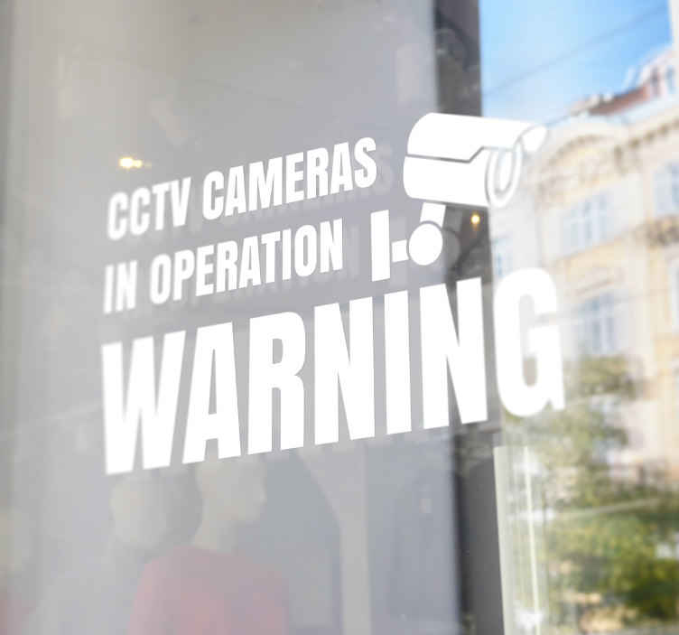 CCTV warning vinyl sign sticker - TenStickers