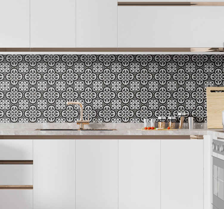 Sticker Motif carrelage marocain - TenStickers
