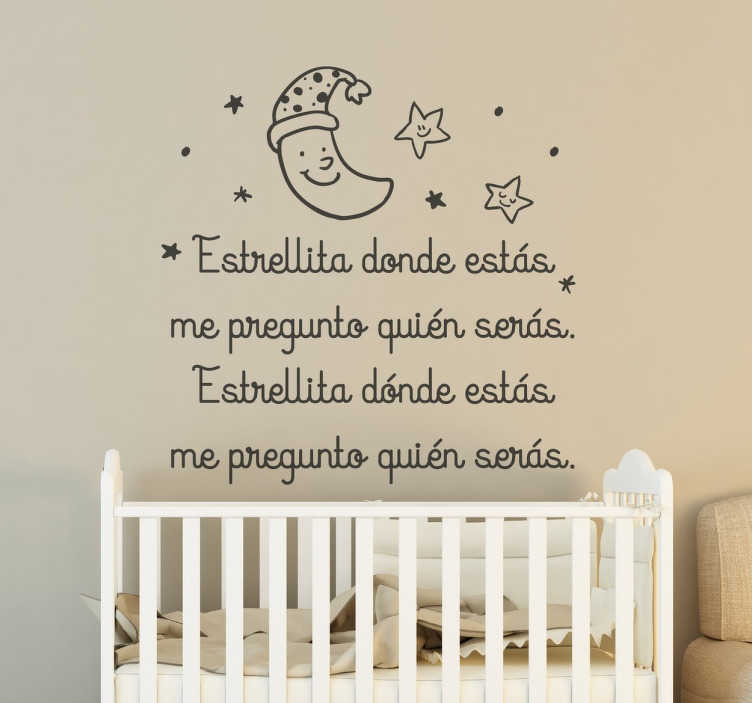 Vinilo infantil nana estrellita - vinilos para paredes