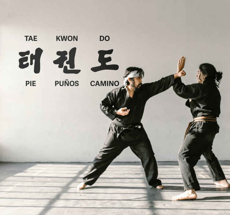 Vinilo decorativo deporte definición Taekwondo - TenVinilo