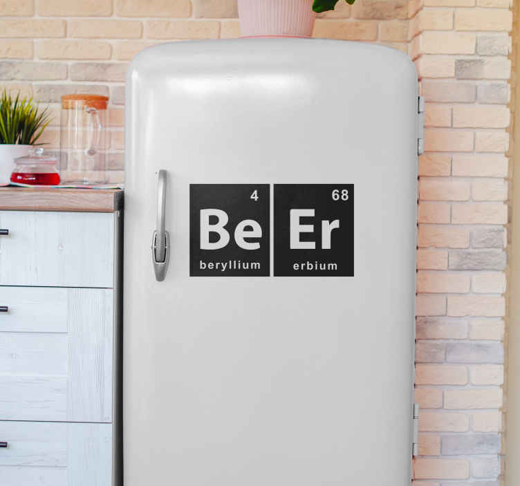 Beer Chemistry drink sticker - TenStickers