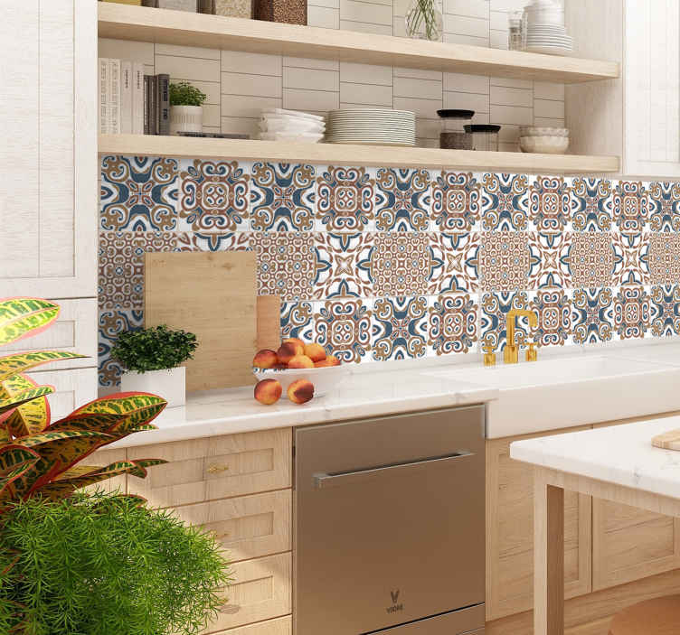 Hydraulic kitchen tile sticker - TenStickers