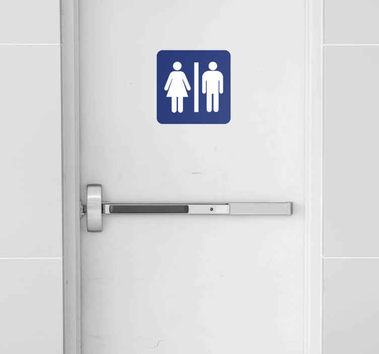 Deursticker WC met Pictogram - TenStickers