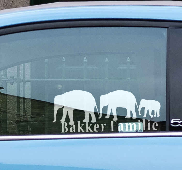 Families van olifanten sticker - TenStickers