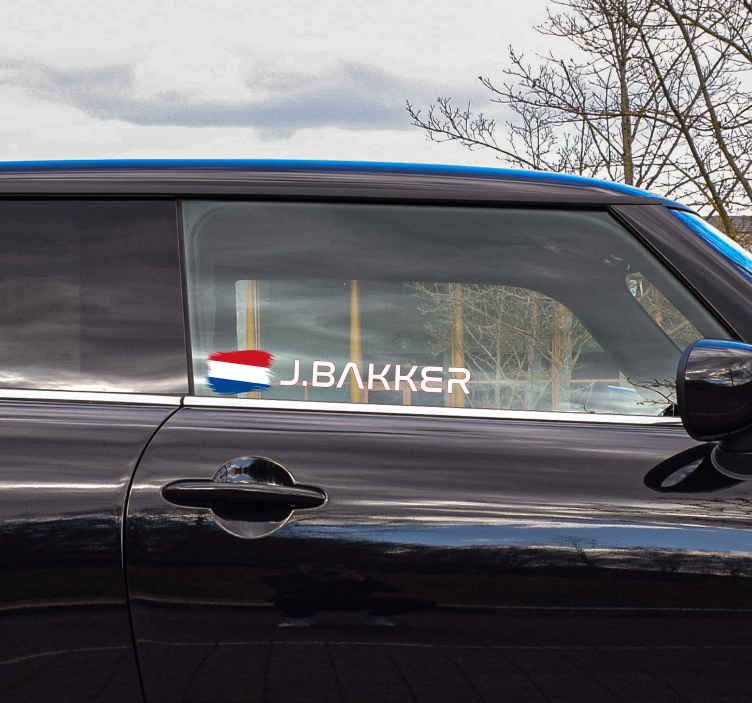 vlagsticker met eigen naam - TenStickers
