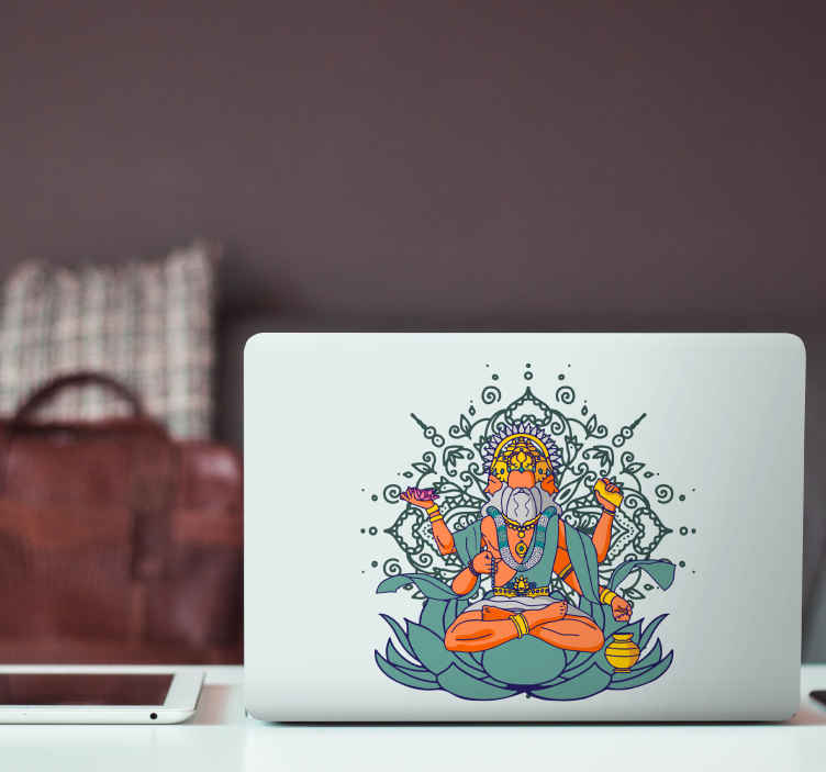 Brahma Lotus laptop stickers - TenStickers