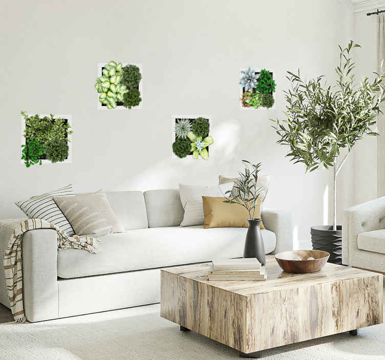 Muursticker verticale tuintegels - TenStickers