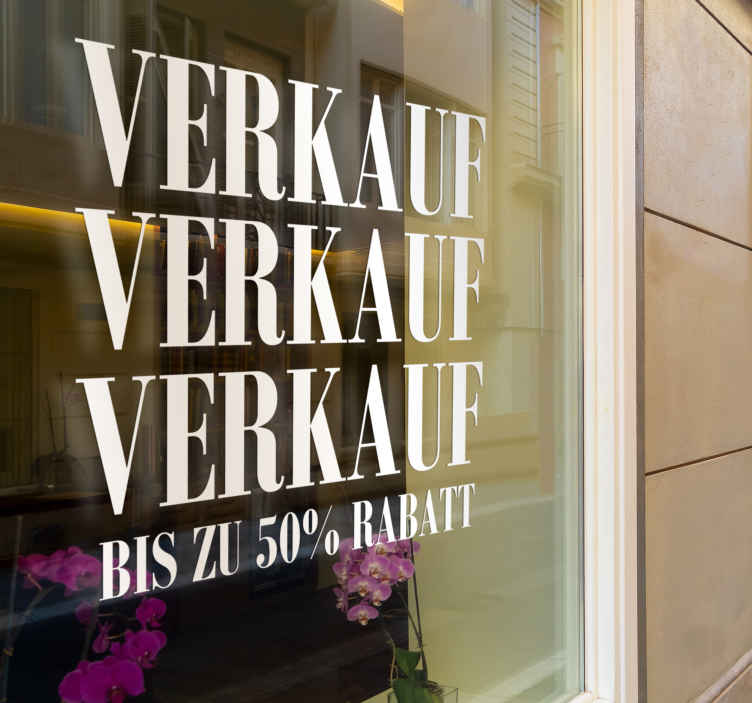 Schaufenster Aufkleber Ladenverkauf - TenStickers