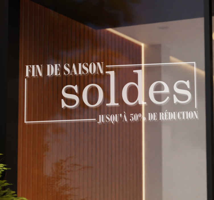 Vitrophanie Vitrine Fin de saison - TenStickers