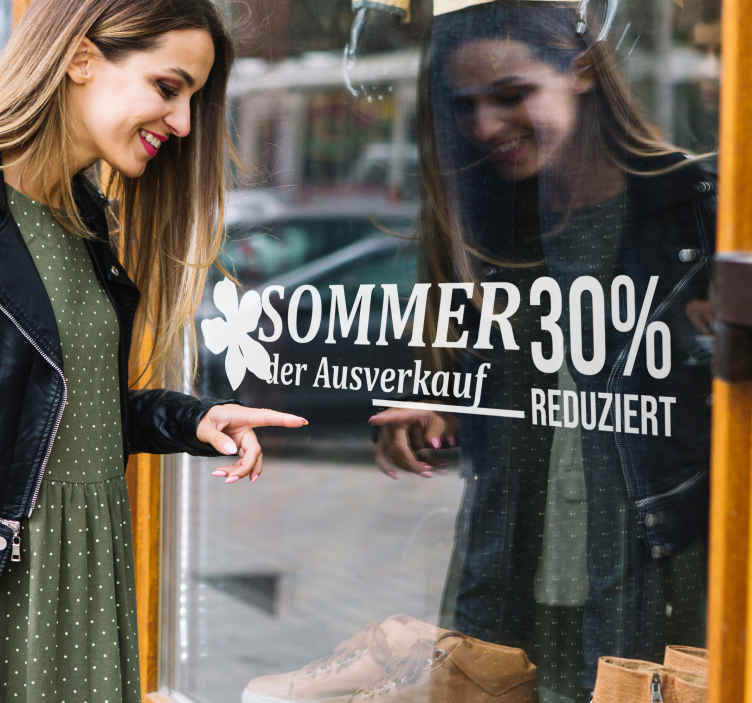 Schaufenster Aufkleber sommerschlussverkauf - TenStickers