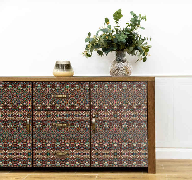 Gypsy pattern abstract furniture sticker - TenStickers
