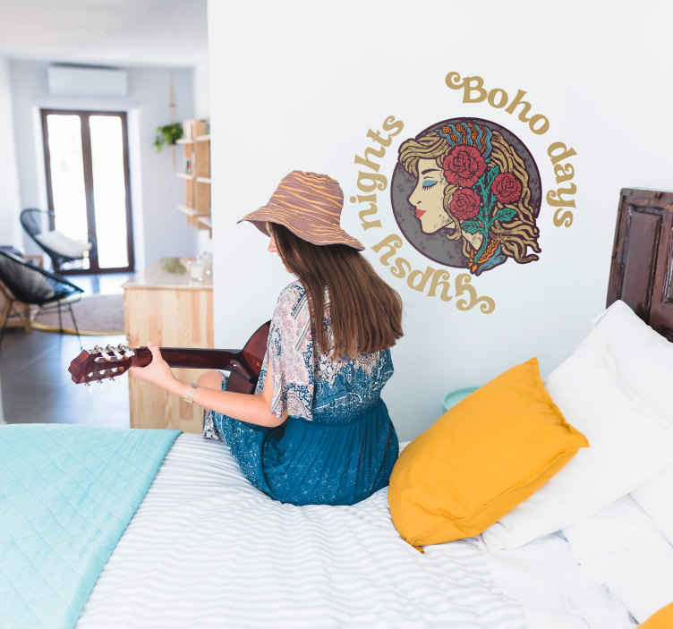 Gypsy quote people wall decal - TenStickers
