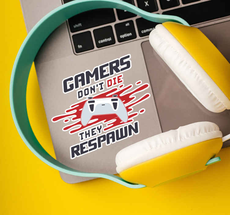 Gamer Respawn video game sticker - TenStickers