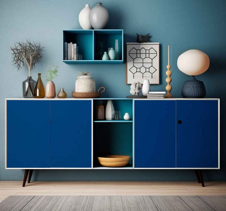 Adhésif meuble couleur bleu foncé - TenStickers