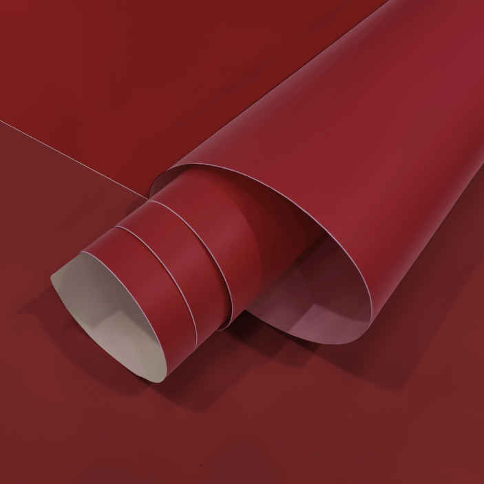 Adhésif meuble couleur rouge cerise - TenStickers