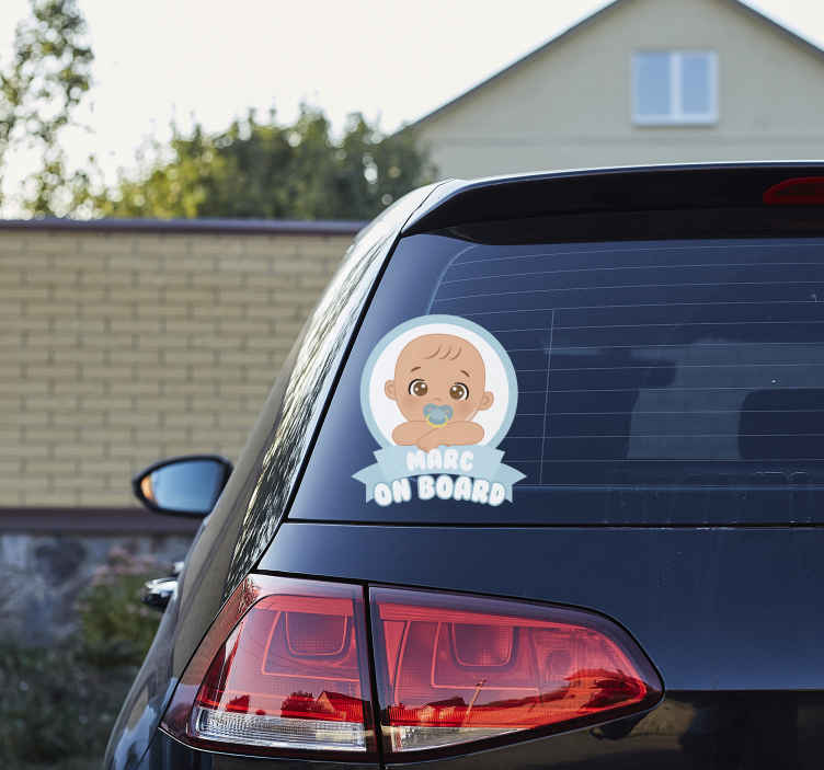 Baby Autoaufkleber Junge an bord - TenStickers