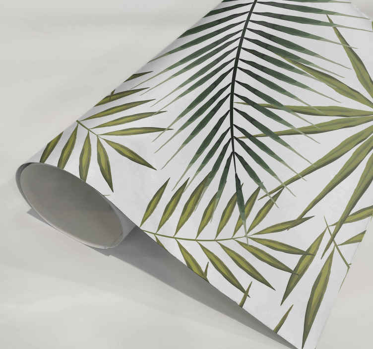Papier adhésif plantes tropicales pour meuble.