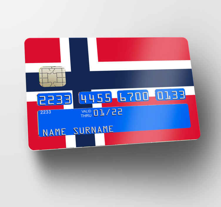Norges flagg flag dekal - Tenstickers