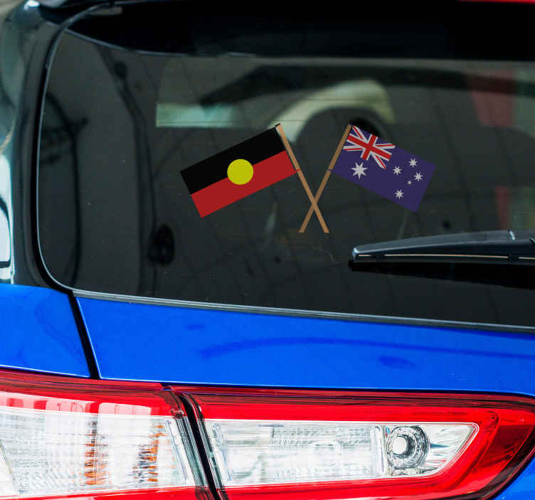Duo Flags car vinyl decal - TenStickers