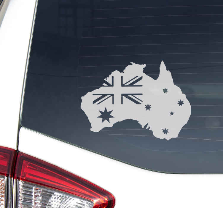 Australian Map flag car vinyl decal - TenStickers
