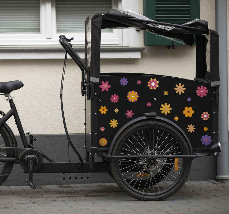Kleurrijke bloemen Muursticker bloemen - TenStickers