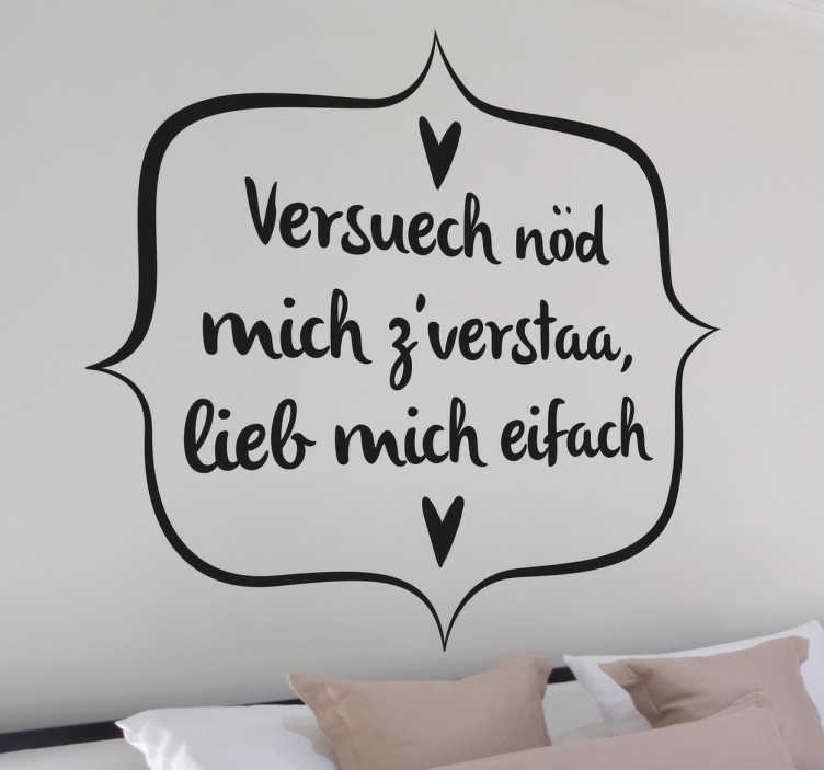 Wandtattoo lieb mich eifach - TenStickers