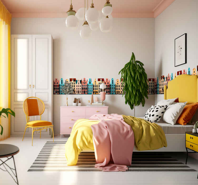 Sticker horizon maisons de gand - TenStickers