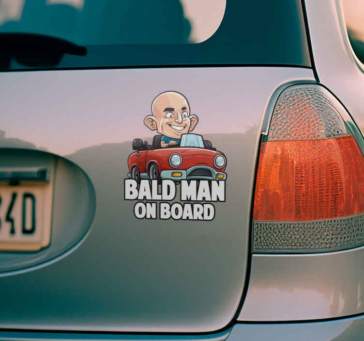 Bald Man Board Autoaufkleber - TenStickers