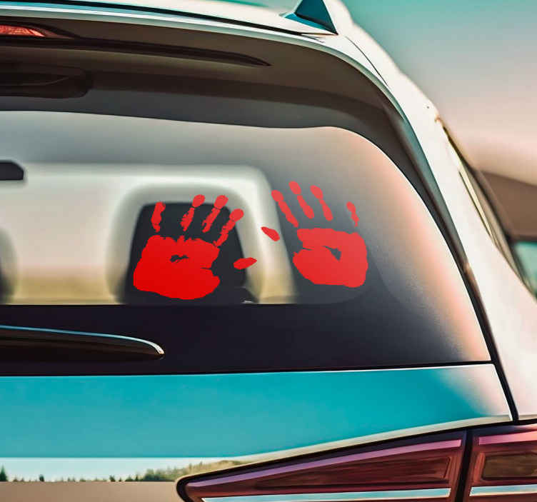 Bloody Hands Vehicle Sticker