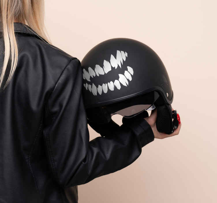 Teeth Motorcycle Sticker Motorrad Aufkleber monsterzähne - TenStickers