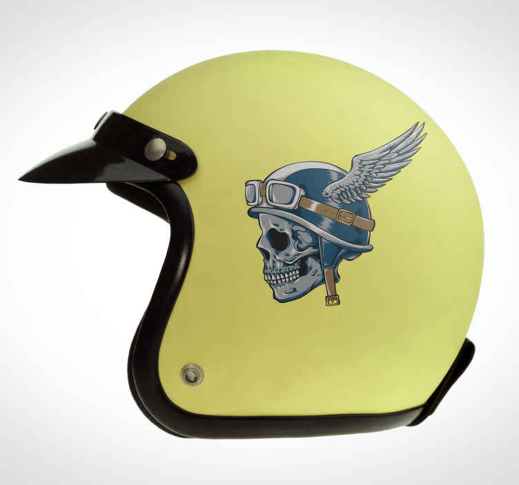 Pegatina para casco de moto de calavera - TenVinilo