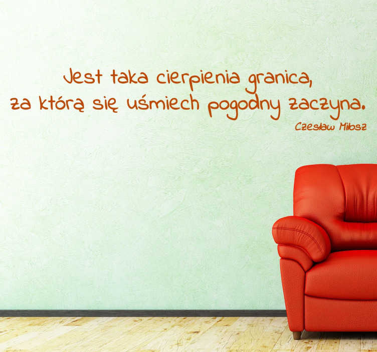Naklejka z napisem Czesław Miłosz - TenStickers
