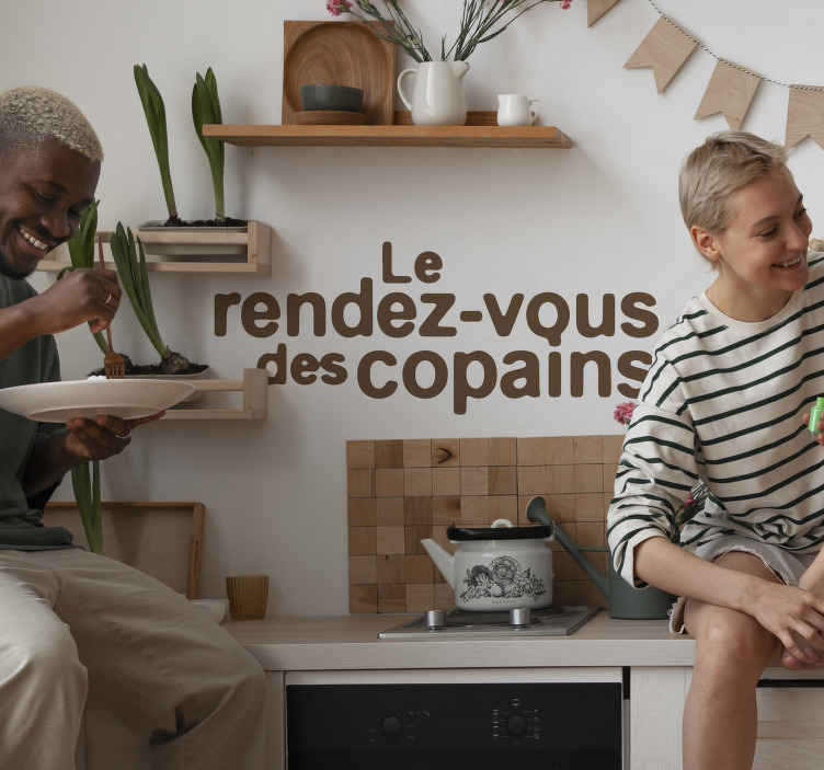 Sticker citation Le rendez-vous des copains - TenStickers