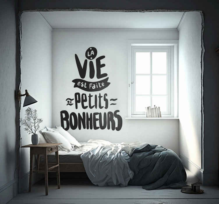 Sticker motivation Petits bonheurs - TenStickers