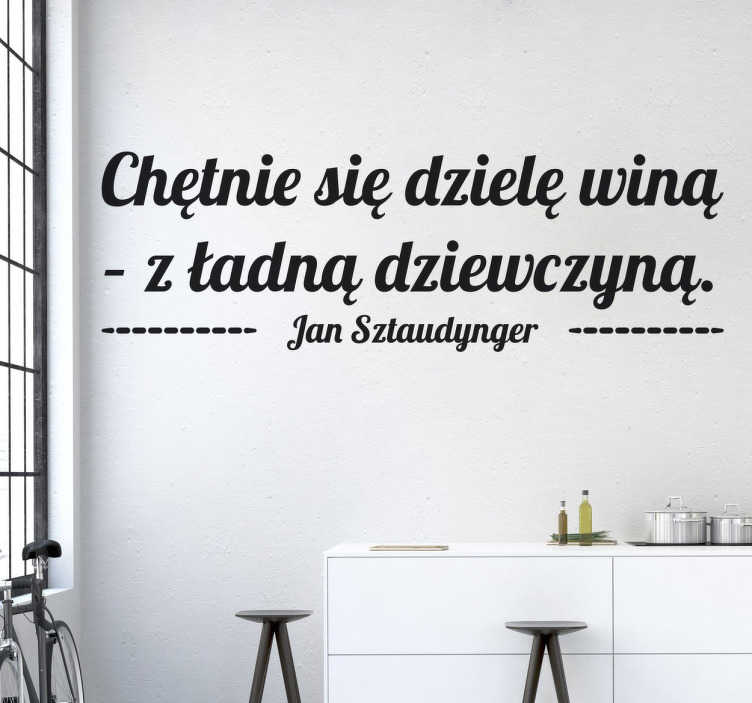 Naklejka ścienna cytat Jan - TenStickers