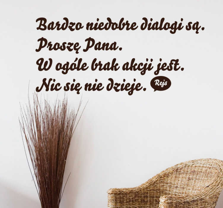 Naklejka na ścianę cytat Rejs - TenStickers