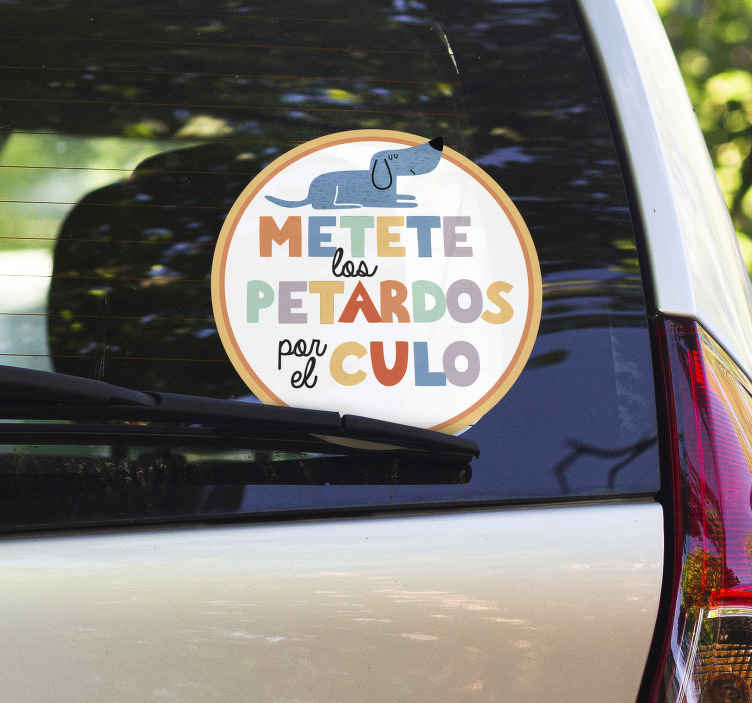 Pegatina para coche "No petardos" - TenVinilo