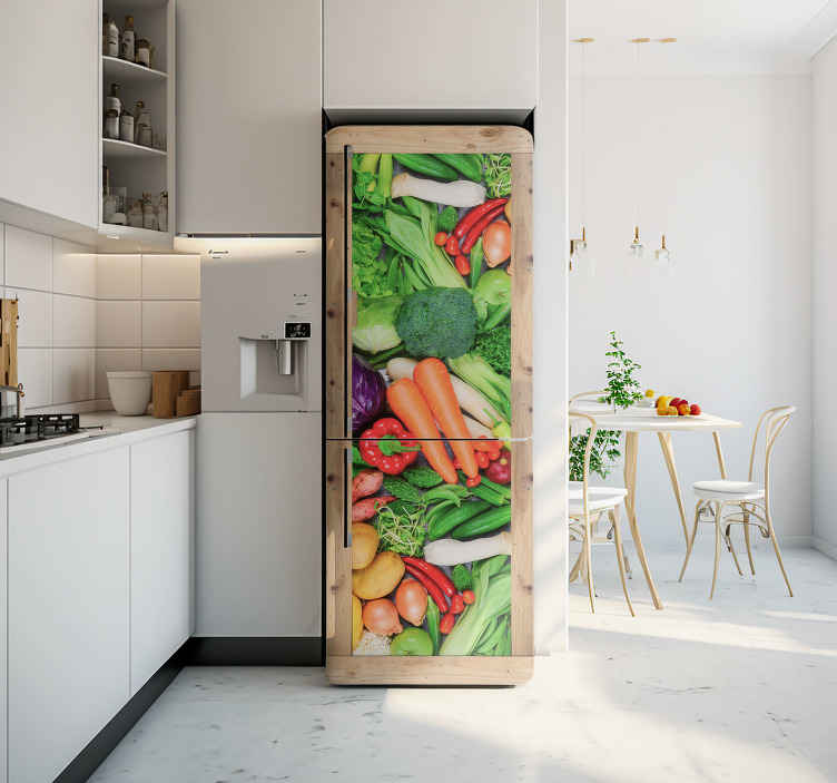 Kühlschrank Aufkleber gemüsebox - TenStickers