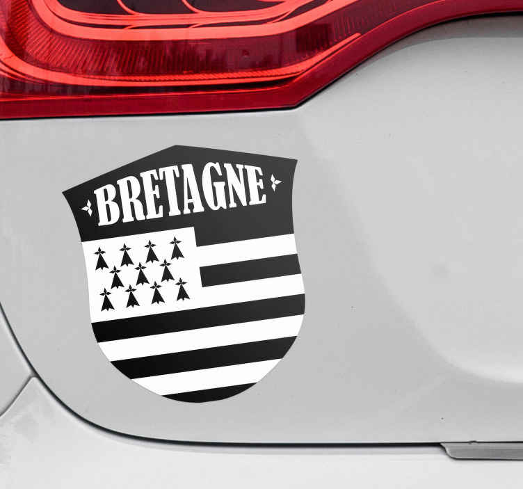 Sticker voiture bouclier de Bretagne - TenStickers