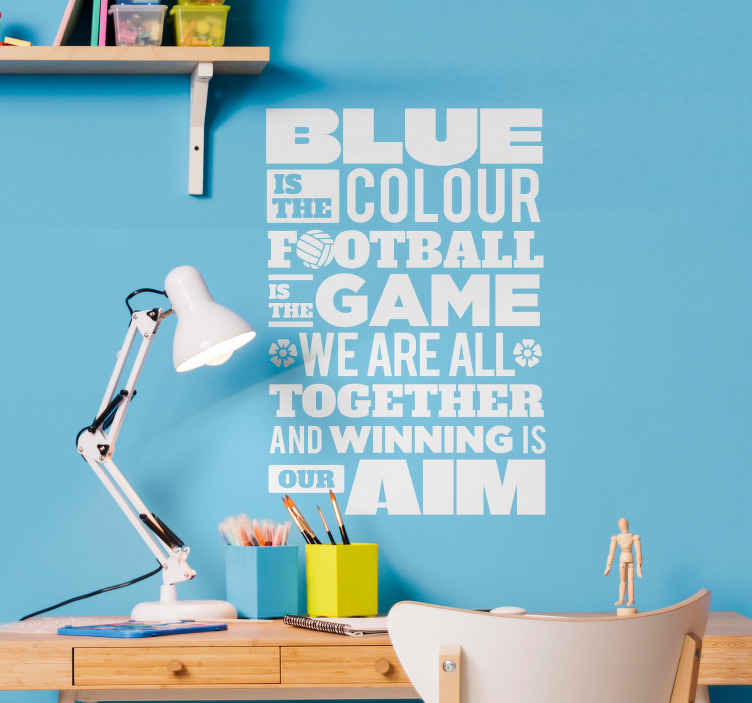 Chelsea anthem football sticker for wall - TenStickers