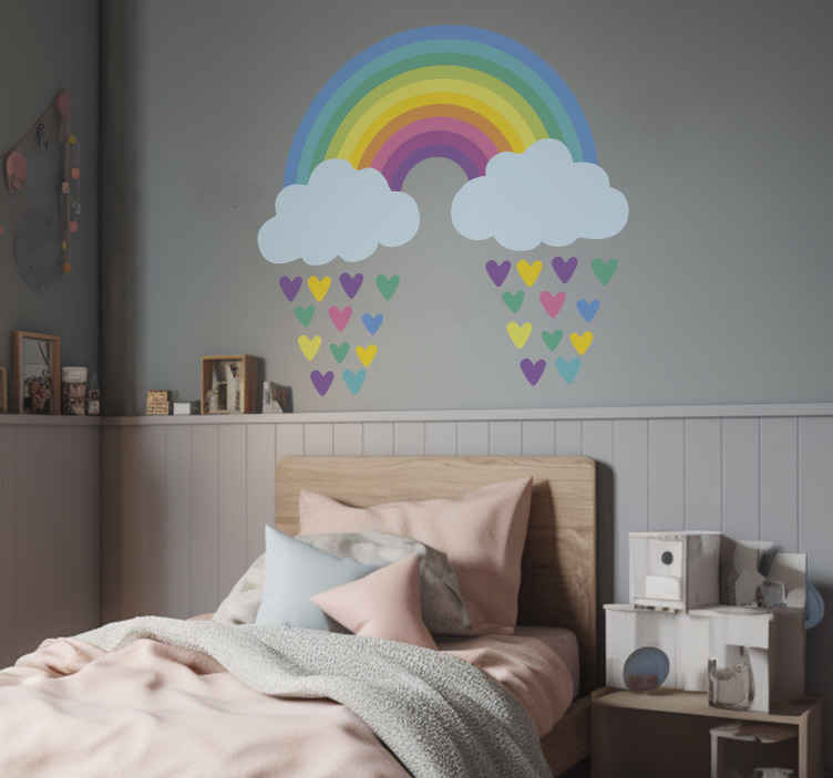 Funny rainbow illustration sticker - TenStickers