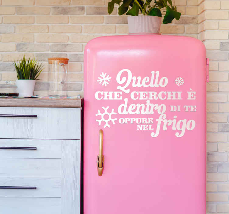 Adesivo per frigo "O nel frigo" - TenStickers