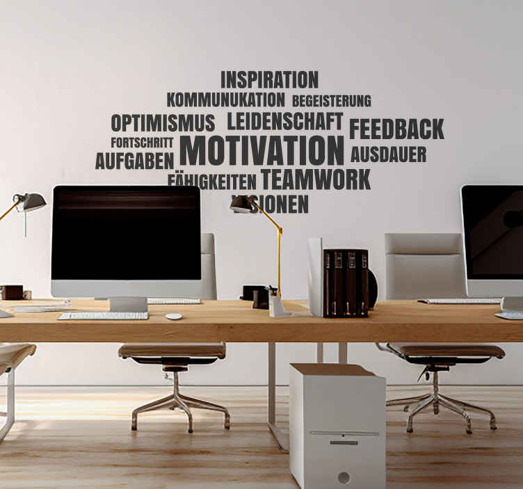 Wandtattoo text über Motivation - TenStickers