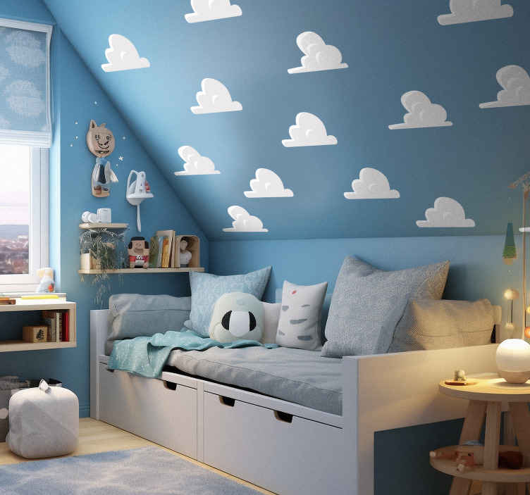 Comprar Pegatinas de pared con globos para pared de habitación de niños, adhesivos  decorativos de fondo de pared, nubes, elefante, avión