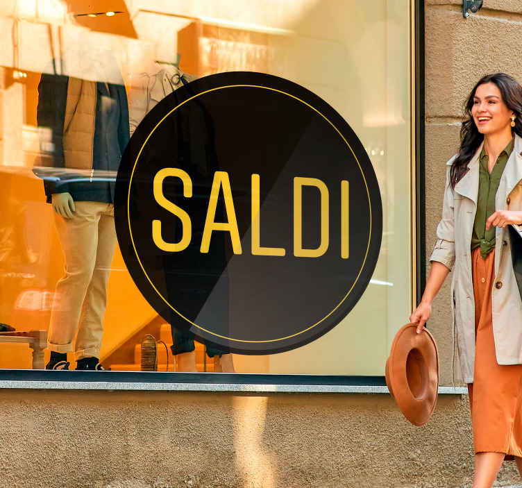 Vetrofanie saldi promozione della forma circolare - TenStickers